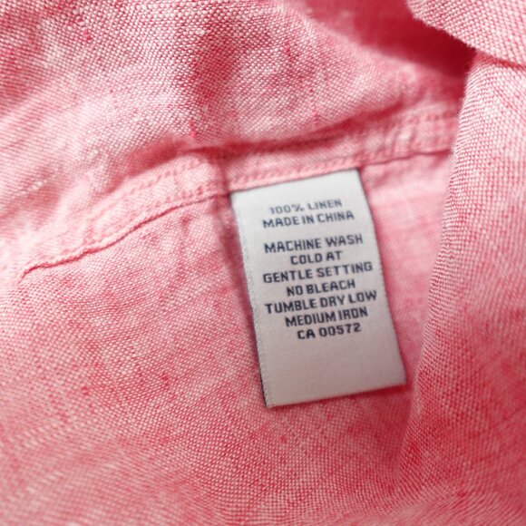 Harry Rosen Linen Shirt Men's Large Short Sleeve Button Up Casual - Picture 4 of 10